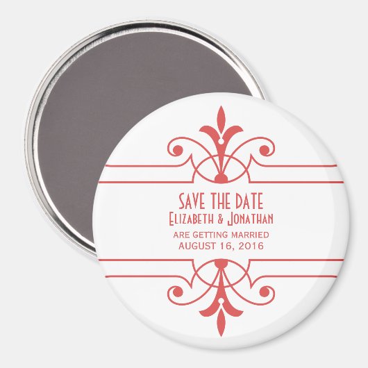 Red v2 Fancy Versiementaal sparen de Magnet van de (Voorkant / Achterkant)