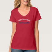 Red V-Neck voor vrouwen T-shirt (Voorkant)