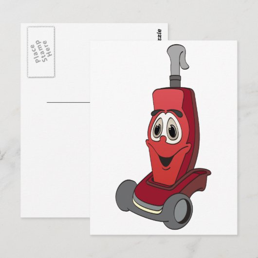 Red Vacuum Cleaner Briefkaart (Voorkant / Achterkant)