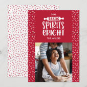 Red | Vakantie Bakken Geesten Bright Foto Feestdagenkaart (Voorkant / Achterkant)