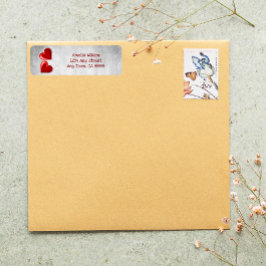 Red Valentijn geeft het label Retour Address Label