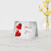 Red Valentijn Harten Hartelijk dank Kaart (Gele Bloem)