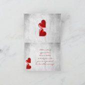 Red Valentijn Harten Hartelijk dank Kaart (Binnen)