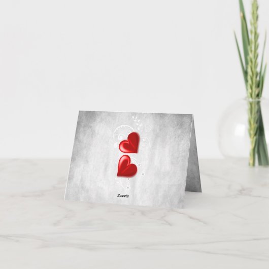 Red Valentijn Harten Hartelijk dank Kaart (Achterkant)