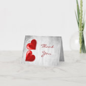 Red Valentijn Harten Hartelijk dank Kaart (Voorkant)