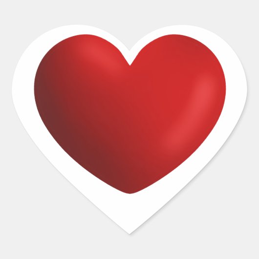 Red Valentijn Heart Envelope Hart Sticker (Voorkant)