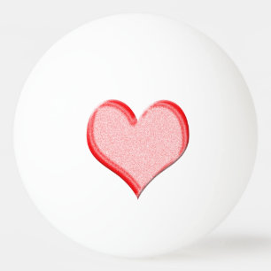 Red Valentijn Heart op Ping-Pong Ball