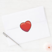 Red Valentijn Heart Ronde Sticker (Envelop)