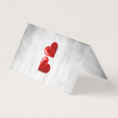 Red Valentijn Hearts Folded Kaart (Achterkant)