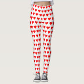 Red Valentijn Hearts Leggings (Voorkant)