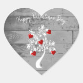 Red Valentijn Hearts Tree Sticker (Voorkant)