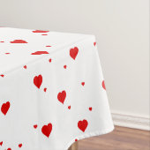 Red valentijnen Hearts Patroon Tafelkleed (Voorbeeld)