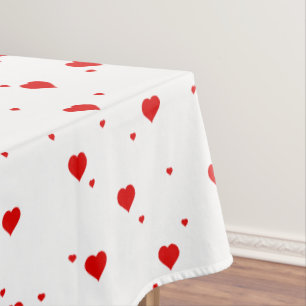 Red valentijnen Hearts Patroon Tafelkleed