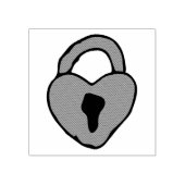 Red Valentijns  Doodle Heart Lock Tekening Heart A Rubberstempel (Afrduk)