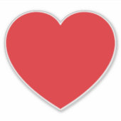 Red Valentijns Heart Sticker (Voorkant)