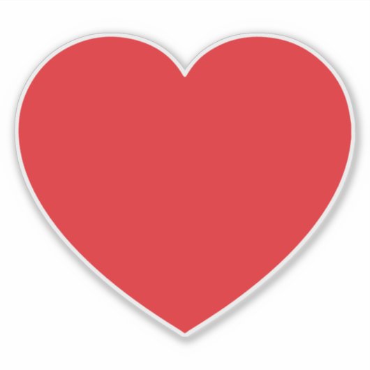 Red Valentijns Heart Sticker (Voorkant)