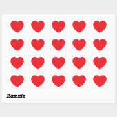 Red Valentijns Heart Vierkante Sticker (Vel)