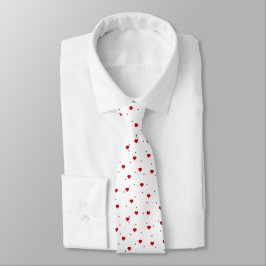 Red Valentijns Hearts Patroon Stropdas