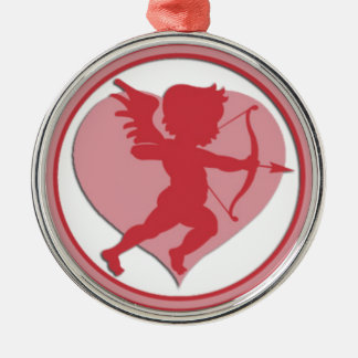 Red Valentijnsdag Cupid en Hearts Ornament