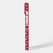 Red Valentijnsdag harten iPhone case (Achterkant / Links)