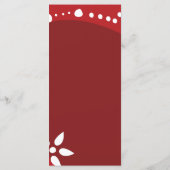 Red Valentijnsdag Hearts Eigen diner Menu (Achterkant)