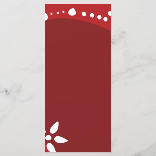 Red Valentijnsdag Hearts Eigen diner Menu (Achterkant)