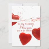 Red Valentijnsdag Wedding Invitation Kaart (Voorkant)