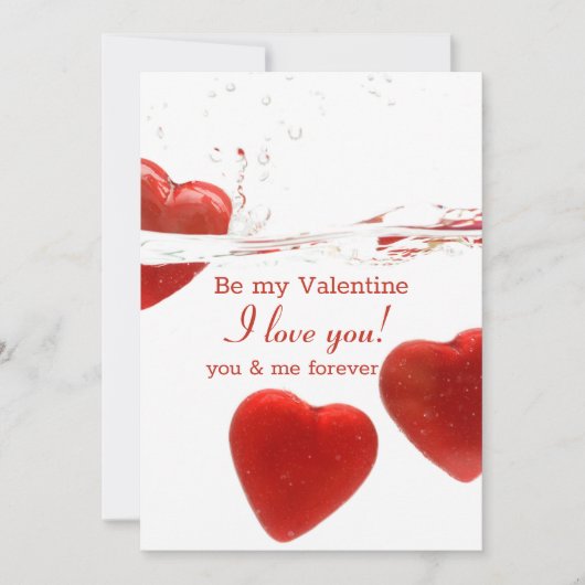 Red Valentijnsdag Wedding Invitation Kaart (Voorkant)