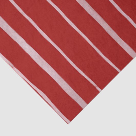 Red Valentine Hand Drawn Stripe Pattern Tissuepapier (Detail)