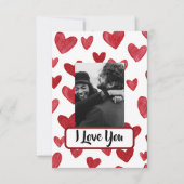 Red Valentine’s Card with Photo & Love Message Bedankkaart (Voorkant)