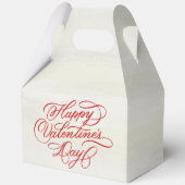 Red Valentines Day Calligraphy Bedankdoosjes (Achterkant)