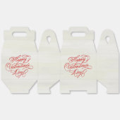 Red Valentines Day Calligraphy Bedankdoosjes (Ongevouwen)