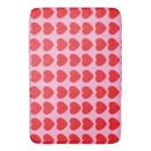 Red Valentines Hearts Badmat (Voorkant Verticaal)