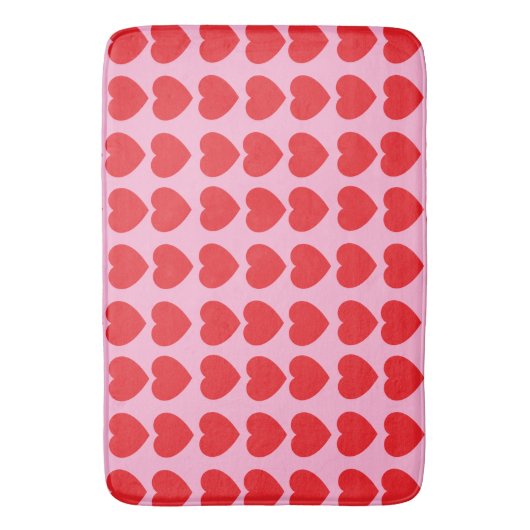 Red Valentines Hearts Badmat (Voorkant Verticaal)
