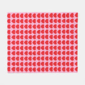 Red Valentines Hearts Fleece Deken (Voorkant (Horizontaal))