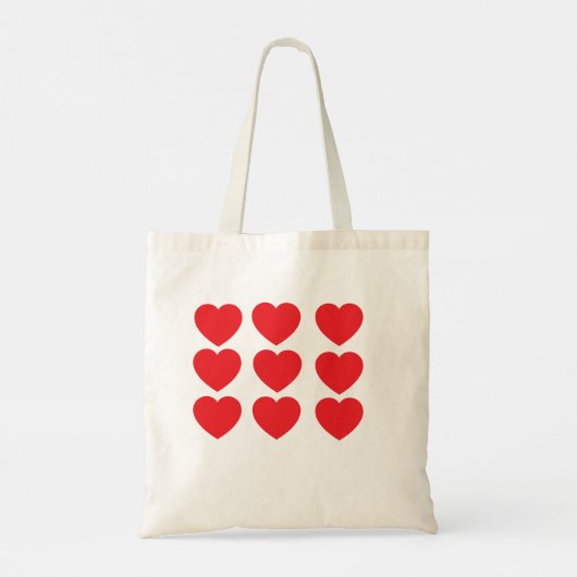 Red Valentines Hearts Tote Bag (Achterkant)