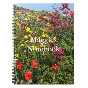 Red Valerian, Yellow Daisies en Red Poppies Notitieboek