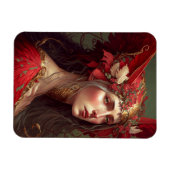 Red Valkyrie Woman Fantasy Art Magneet (Horizontaal)