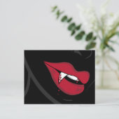 Red Vampire Lips Briefkaart (Staand voorkant)