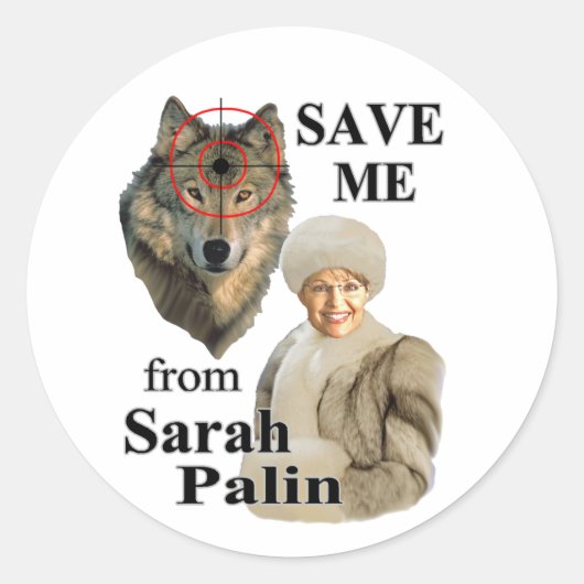 Red van Sarah Ronde Sticker (Voorkant)