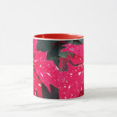 Red Variegated Poinsettia Holiday Mok (Midden)