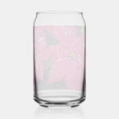 Red Variegated Poinsettias Holiday Blikvorm Glas (Achterkant)