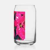 Red Variegated Poinsettias Holiday Blikvorm Glas (Links)