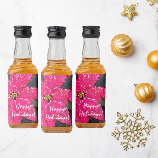 Red Variegated Poinsettias Holiday Likeurfles Etiket