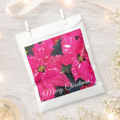 Red Variegated Poinsettias KerstFloral Bedankzakje (Geknipt)