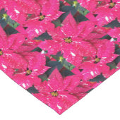 Red Variegated Poinsettias Pattern Holiday Korte Tafelloper (Hoek)