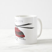 Red Vector Helikopter Koffiemok (Voorkant rechts)