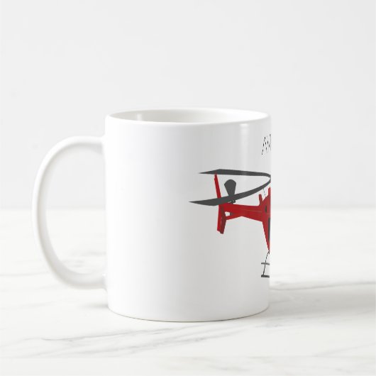 Red Vector Helikopter Koffiemok (Links)