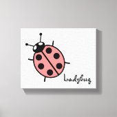 Red Vector Ladybug Canvas Afdruk (Voorkant)
