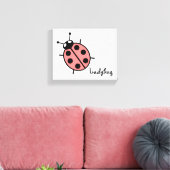 Red Vector Ladybug Canvas Afdruk (Insitu (Woonkamer))